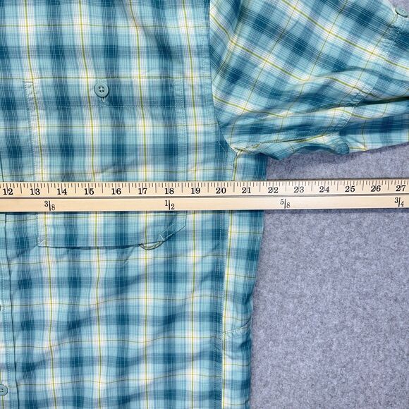 REI Co-op Sahara Long Sleeve Shirt Men’s Medium Blue Plaid Breathable Bluesign - Picture 10 of 12